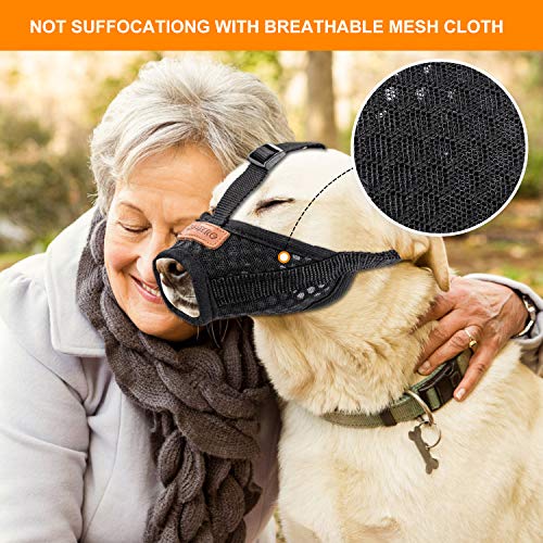 image for CooZero Dog Muzzle, Nylon Dog Muzzle Mouth Cover, Air Mesh Pet Muzzle 
