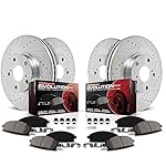 Power Stop K2154 Front and Rear Z23 Evolution Brake Kit with Drilled/Slotted Rotors and Ceramic Brake Pads