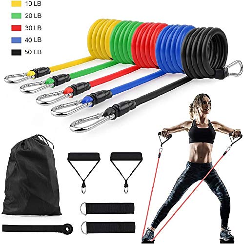 Resistance-Bands-Set-Exercise-Bands-Elastic-for-Fitness-Training-Yoga-Physical-Therapy-Home-Workouts-with-Handles-Door-Anchor-Ankle-Straps-Waterproof-Bags-Portable-Exercise-Equipment-for-MenWomen