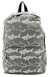 Grey Shark Backpack in Canvas Material