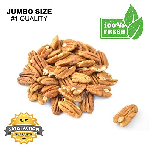 Pecans Halves, Fresh Premium Pecans Raw Halves Unsalted and No Shell - European Nuts (1 lb Resalable Bag Pecans Halves)
