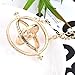 lureme Fashion New Style Gold Tone Time Hourglass Necklace Time Converter Necklace Circular Pendant(01003558)