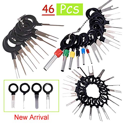 BingSnow 46 Pcs Auto Terminals Removal Key Tool Pins Terminals Removal Tools Set Terminal Pin Extractor Puller Repair Remover Key Tools for Car Auto Wire Connector - Thumbnail 7