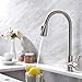 VAPSINT Modern Stainless Steel Single Handle Single Hole Brushed Nickel Pull Out Spray Kitchen Faucet, Pull Down Kitchen Sink Faucet