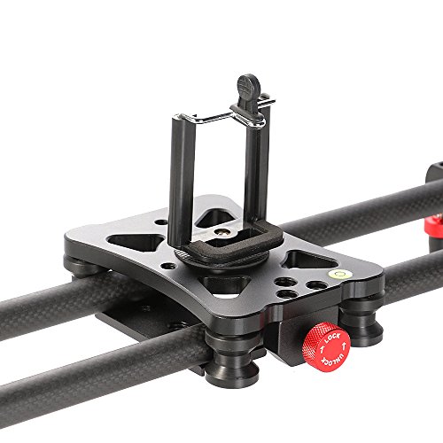 Ruili 15in Mini Video Camera Slider Dolly Track with Roller Bearing for Cellphone, Sony A9 A7 A6500 A6000 Nikon D7500 D3400 D3300 Canon T6i 7D 1300D Panasonic GH5 GH5S GH4 DSLR Camera - Thumbnail 5