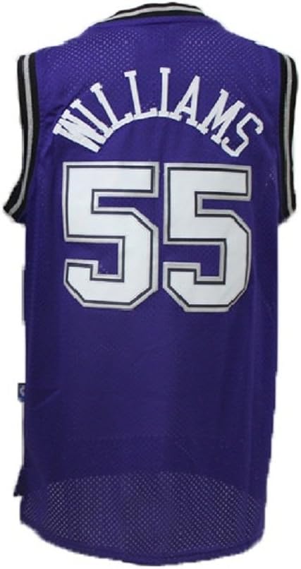 Men's #55 Williams Jersey Basketball Retro Jerseys Jason Jersey White Chocolate