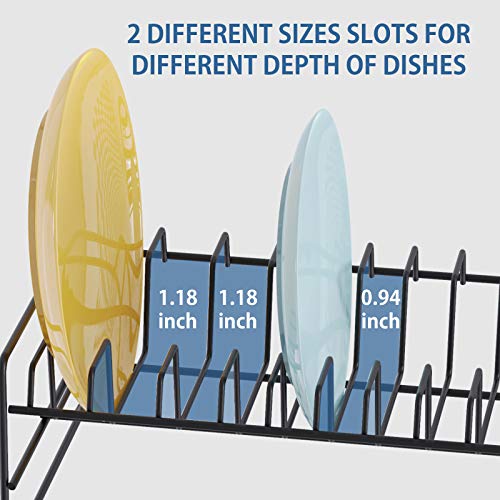 Dish-Drying-Rack-Cambond-Dish-Rack-and-Drainboard-Set-2-Tier-Dish-Rack-for-Kitchen-Counter-Rustproof-Dish-Drainer-with-Utensil-Holder-and-Cup-Holder-188-x-13-x-976-IN-Black