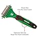 Dematting Tool for Dogs and Cats | Double Sided Pet Grooming Rake Brush with Small Blades | Mat Remover Comb for Knots, Tangles and Mats | Undercoat Shedding Brushes for Long Fur Hair Pets