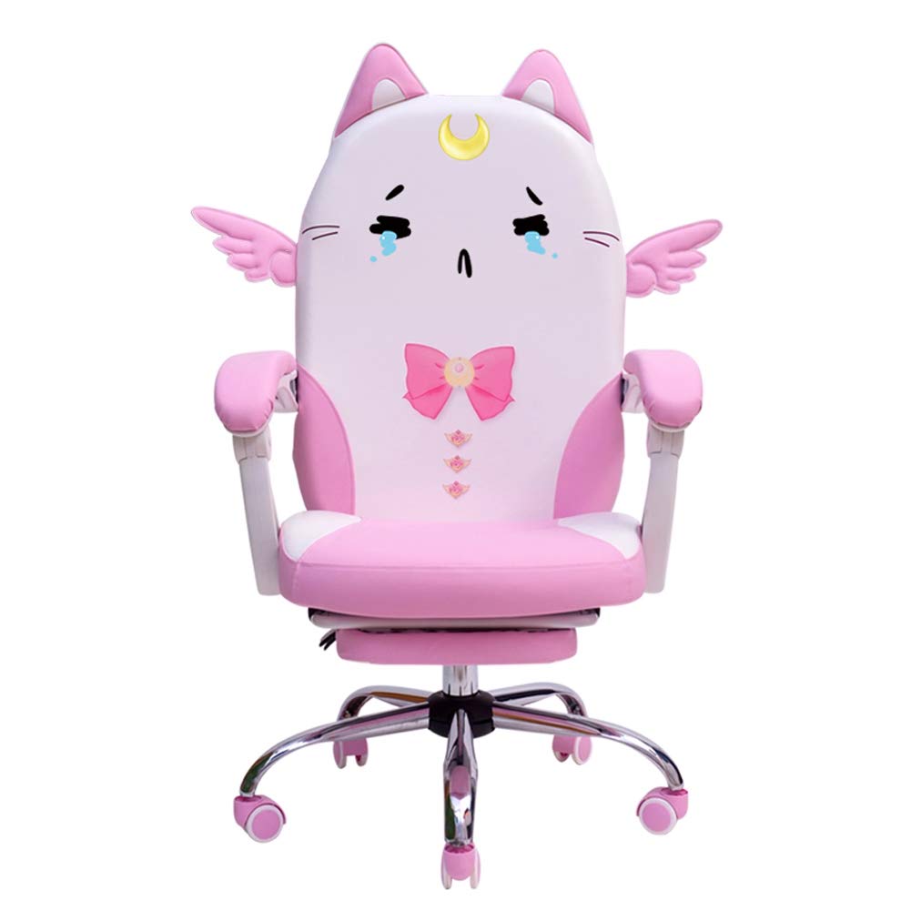 Aishankra Chair Gaming, Cute Pink Comfortable Safe Ergonomic Home