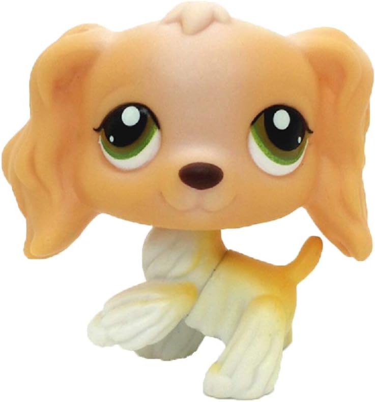 Meidexian888 Rare Littlest Pet Shop, LPS Cartoon Cream Tan Brown Heart Face Short Hair Cat