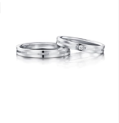 Lover S White Gold Plated Wedding Ring For Couple Promise Ring Anniversory Ring With Combi Couple Wedding Rings Cool Wedding Rings Inexpensive Engagement Rings