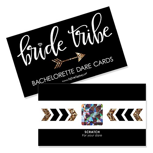 Bride Tribe - Bridal Shower & Bachelorette Party Game Scratch Off Dare Cards - 22 Count
