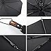 Mooxury Travel Umbrella with Teflon Coating, Windproof, Reinforced Canopy, Auto Open Close - Black