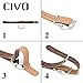 CIVO PU Leather NATO Zulu Military Swiss G10 Watch Band Strap 18mm 20mm 22mm with Stainless Steel Buckle (Black, 22mm)