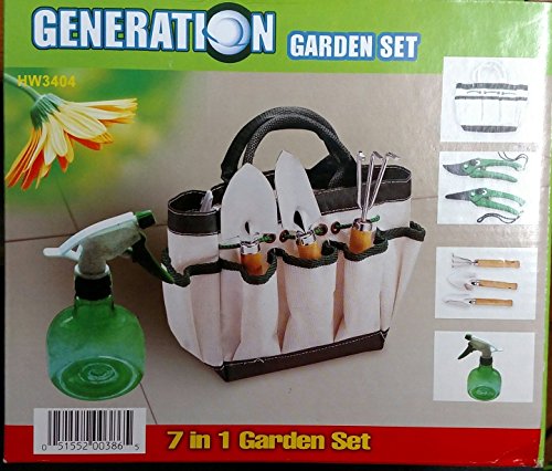 Mini 7 in 1 Garden Set - Tools, Tote and Mister