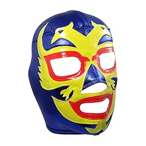 DOS CARAS Adult Lucha Libre Wrestling Mask (pro-fit) – Blue/Yellow