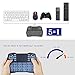 KUD i8+ 2.4GHz Plus Mini Wireless Keyboard with Touchpad Mouse LED Backlig Handheld Remote Control Keyboard for Android TV BOX,Smart TV,PC Notebook,X-BOX,HTPC(include Rechargable Li-ion Battery)