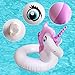 Inflatable unicorn Pool Float Party Tube Pool Raft Summer Swimming Pool Outdoor Toy For Baby Infants & adults (Purple)
