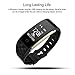 WFCL Fitness Tracker, Women Heart Rate Monitor Activity Sleep Monitor Waterproof Smart Bracelet (Black-1)
