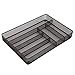 Finnhomy 6-Compartment Mesh Utensil Tray Kitchen Cutlery Drawer Organizer Silverware Storage Tray Espresso Brown