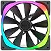 NZXT AER RGB 140mm Fan - 1x 140mm PWM Fan, 500-1500 RPM, Designed for Hue+ Lighting Hub, CAM-Powered - RF-AR140-B1