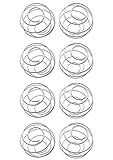 YOFAN 8 Pack Milkshake Protein Shaker Ball,304 Food Grade Stainless Steel Wire Mixer Mixing Ball For Protein Milkshake Shakes (8, Medium)