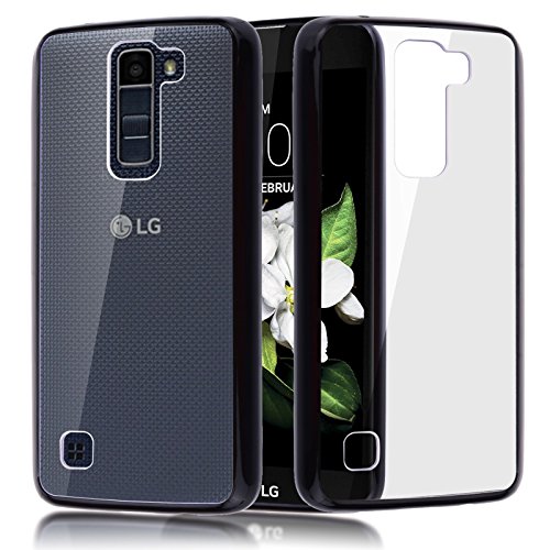 LG Tribute 5 Case, LG K7 Case, K7 Case, Kmall High Impact Resistant [Crystal Clear] Air Hybrid Full Body Ultra Slim Shockproof Bumper Matt Back Cover Protective Bumper For LG Tribute 5 / LG K7 [Black]