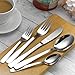 Ferfil 20-Piece Flatrware Set, Silverware Stainless Steel Cutlery Set/Cutlery/Tableware Set Service for 4, Include Knife/Fork/Spoon, Mirror Polished, Dishwasher Safe
