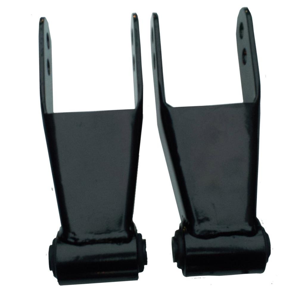 QSA 1"/ 2" Rear Lowering Drop Shackles SET 2WD RB Bushings. Compatible with 1973-1996 Ford F150 2WD ONLY