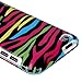 Rainbow Zebra (Front & Back) Graphic Case - for LE iPod Touch 4G