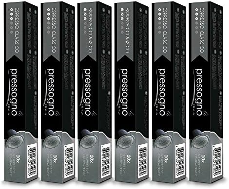 PRESSOGNO 60 Pack NESPRESSO Compatible (OriginalLine) Coffee Capsules (Classico)