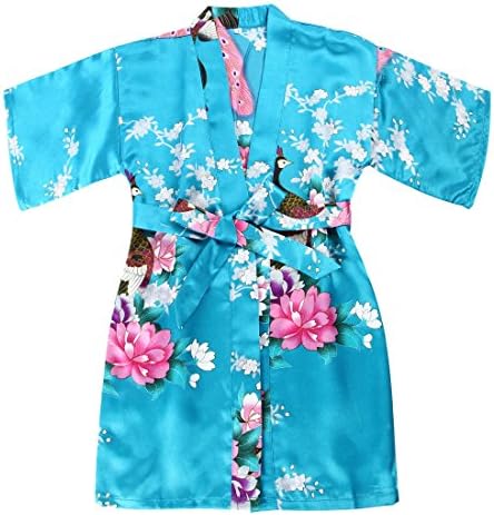 Girls Stain Kimono Peacock Flower Robe for Spa Wedding Birthday  Girls Boho Floral Kimono Cardigan Capes Summer Batwing Sheer Cover Up Blouse Tops  Kids Satin Floral Kimono Robe Flower Girl Bath Robes for Wedding Spa Party Gifts Bridal Lingerie Sleepwear Bathrobe  Girl's Kid's Silky Satin Solid Color Short Kimono Robe for Wedding Birthday Party Spa  Girls Chinese Cheongsam Tutu Dresses Retro Embroidery Princess Dresses for Age 3-10T