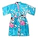 WONDERFIT Girls Stain Kimono Peacock Flower Robe for Spa Wedding Birthday