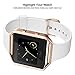 UMTELE Slim Band for Fitbit Blaze White with Rose Gold Frame