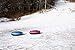 WindRider Snow Tube Heavy Duty with a Hard Plastic Bottom - High Speed Snow Tube Sled Durable Cordura Nylon Top | Towable | Inflatable Sledding Tube for Adults & Kids