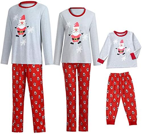 Family Matching Clothes Christmas Pyjama Sets Parent-child suit Homewear Family Clothing Set Women Man Newborn Infant Baby Boy Girl Xmas Sleepwear, Mom Indoor Shirt Pants 2Pcs