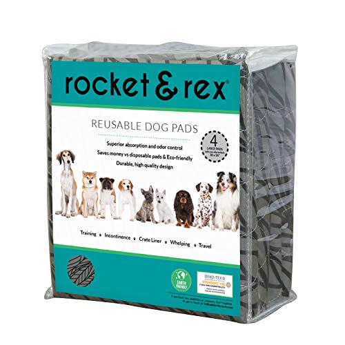 rocket & rex Washable, Reusable, Pet Training and Puppy Pads. 4-Pack (x-Large). Waterproof, Leak-Proof and Absorbent. Whelping, Incontinence, Travel, Bed Wetting, Mattress Protector. - Thumbnail 6