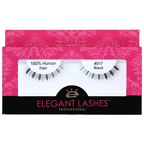 Elegant Lashes #017 Black False Eyelashes | Extra-Short, Spiky 100% Human Hair Under Lashes for Bottom/Lower Lashes