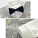 Fairy Baby Newborn Boy's Gentleman Romper Outfit with Bow Tie,3-6M,Two Layered Grid