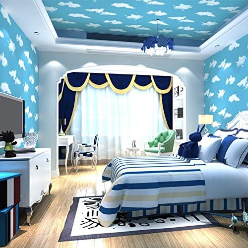 Amazon｜Guodimao 青、白、雲、子供、王女、女の子部屋、男の子、壁紙 