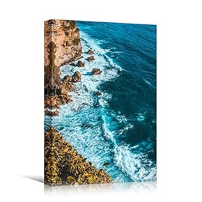 signwin Canvas Wall Art Rocky Seas Beach Beach...