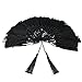 VAPKER 100 Black Silky Tassels 13cm/5-Inch with 2-Inch Cord Loop for Jewelry Making, DIY Projects, Bookmarks