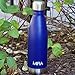 MIRA 17 Oz Stainless Steel Vacuum Insulated Water Bottle | Leak-proof Double Walled Cola Shape Bottle | Keeps Drinks Cold for 24 hours & Hot for 12 hours | 17 Oz (500 ml) | Blue
