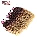 Style Icon Synthetic Kinky Curly Blonde Hair 16-20 inch 7Pieces/lot Afro Kinky Curly Hair 6 Pieces With Closure Lace For Black Women (16