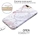BAISRKE Shiny Rose Gold White Grey Marble Design Clear Bumper Matte TPU Soft Rubber Silicone Cover Phone Case Compatible with iPhone 7 Plus/iPhone 8 Plus [5.5 inch]