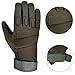 Adiew Full Finger Military Tactical Airsoft Hunting Riding Cycling Glove Anti-Vibration Mountain Bike Slip-Proof Motorcycle Road Racing Bicycle Glove Shockproof Outdoor Sports Short Glove(ARMY,Large)