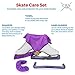 CRS Cross Ice Skate Guards, Soakers and Towel Gift Set. Essential Ice Skating Hard Guard and Soft Skate Blade Cover Accessories for Figure Skating or Hockey (Pivot Purple, Medium)