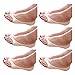 Women's Low Cut Toeless Cotton No Show Socks 6 Pack, Khaki, One Size
