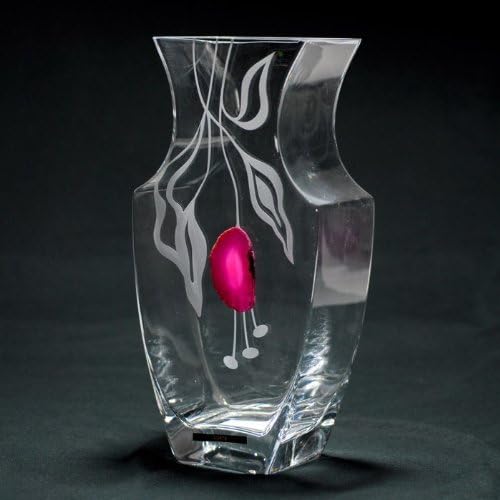 Glass Vase - Agate Stone Series, Flower 11 inches Tall