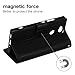 Leather Wallet Phone Case for Sony Xperia XA2 Ultra, IDOOLS Folding Flip Cases Protective Cover Strong Magnetic Closure Protector with Card Slots Kickstand (Black, 6.0